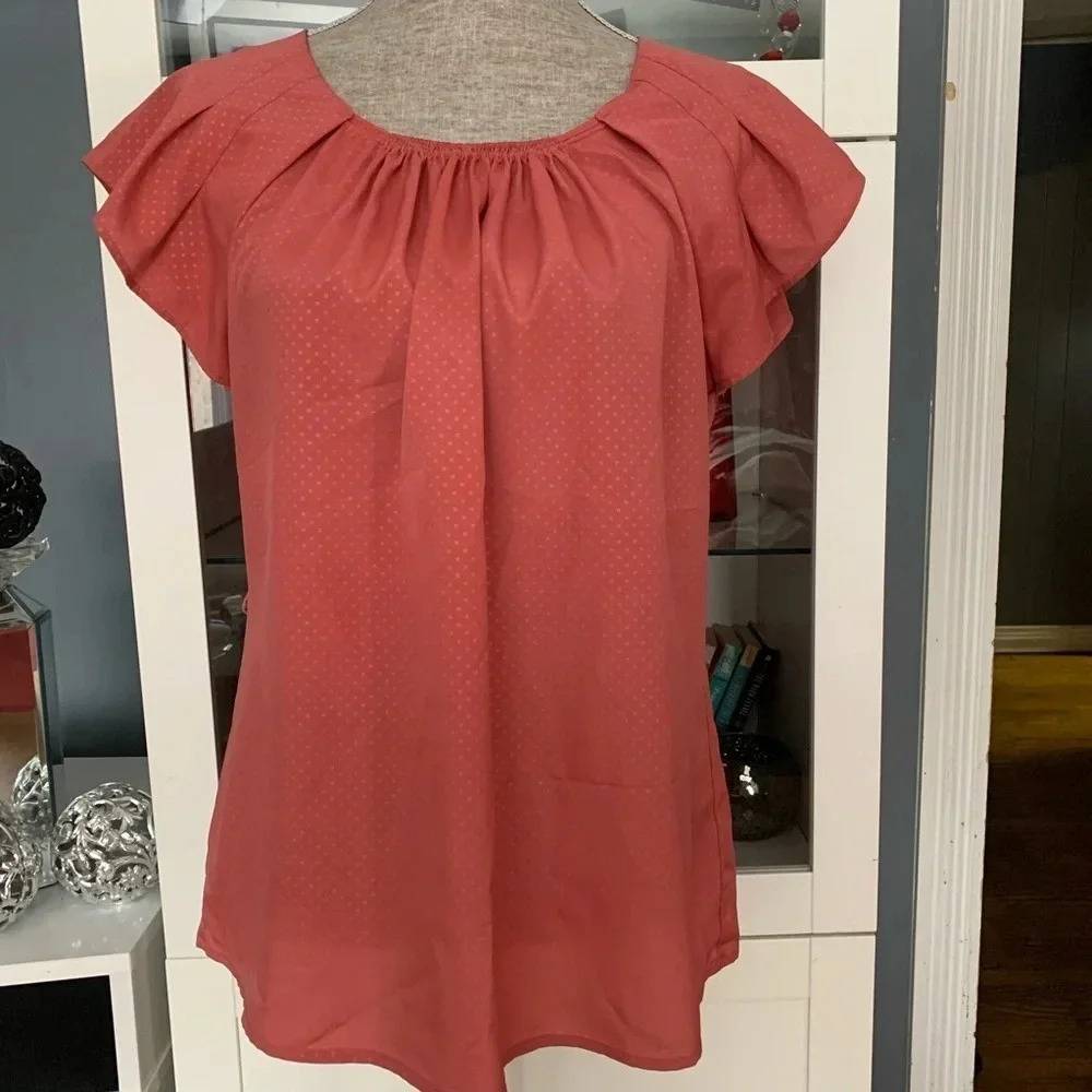 Mossimo Ruffle Detail Sleeve Blouse